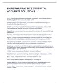 PHR SPHR PRACTICE TEST WITH ACCURATE SOLUTIONS