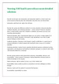Nursing 150 Final Exam with accurate detailed solutions 