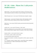 NU 150 - Galen - Pharm Test 3 with precise detailed answers