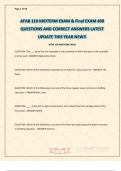 AFAB 110 MIDTERM EXAM & Final EXAM 400 QUESTIONS AND CORRECT ANSWERS LATEST UPDATE THIS YEAR NEW&excl;&excl; 