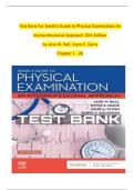 Test Bank for Seidel&rsquo;s Guide to Physical Examination&colon; An Interprofessional Approach 10th Edition &vert; Jane W&period; Ball &vert; Verified 2025&ndash;2026 Update 