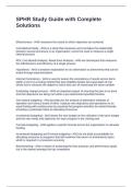 SPHR Study Guide with Complete Solutions