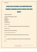 AFAB 110 Final EXAM A & B QUESTIONS AND CORRECT ANSWERS LATEST UPDATE THIS YEAR NEW&excl;&excl; 