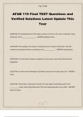 AFAB 110 Final TEST Questions and Verified Solutions Latest Update This Year&period;