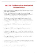 MKT 3301 Final Review Exam Questions And Accurate Answers 