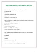 IAM Exam Questions with precise solutions