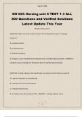 NU 623- Herzing unit 6 TEST 1-3 ALL 500 Questions and Verified Solutions Latest Update This Year