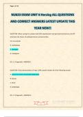 NU623 EXAM UNIT 6 Herzing ALL QUESTIONS AND CORRECT ANSWERS LATEST UPDATE THIS YEAR NEW&excl;&excl; 