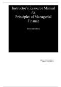 Solution Manual for Principles of Managerial Finance 16th Edition - Zutter & Smart