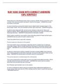 NUR 1020C EXAM WITH CORRECT ANSWERS 100&percnt; VERIFIED&excl;&excl;