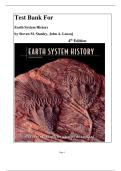 Test Bank For Earth System History 4th Edition by Steven M&period; Stanley&lpar; All Chapters Covered 1-20&rpar; Latest 2026