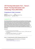 ATI Nursing Informatics Test &ndash; Nurse&rsquo;s Touch&colon; Nursing Informatics and Technology Pack &lpar;2025&sol;2026&rpar;