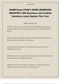 NARM Exam STUDY GUIDE &lpar;MIDWIVES REGISTRY&rpar; 500 Questions and Verified Solutions Latest Update This Year