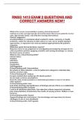RNSG 1413 EXAM 2 QUESTIONS AND CORRECT ANSWERS NEW&excl;&excl;