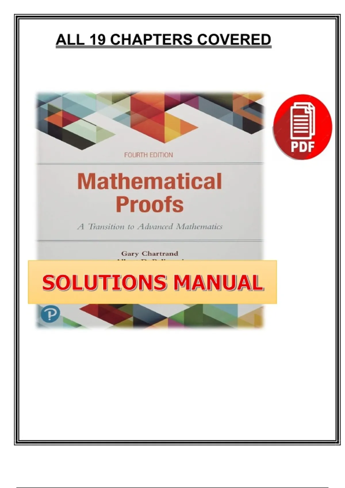 Solutions Manual – Mathematical Proofs: A Transition to Advanced ...