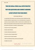 TNCC 9th Edition FIINAL Exam WITH PRACTICE TEST 450 QUESTIONS AND CORRECT ANSWERS LATEST UPDATE THIS YEAR NEW&excl;&excl; 