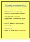 ILLINOIS PUBLIC ADJUSTER EXAM VERSION 1 NEWEST 2025&sol;2026 NEWEST ACTUAL EXAM WITH COMPLETE QUESTIONS AND VERIFIED ANSWERS &vert;ALREADY GRADED A&plus;&vert; 