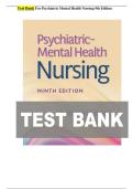 TEST BANK FOR Psychiatric Mental Health Nursing 9th Edition&vert;ISBN 9781975184773&vert; 100&percnt; VERIFIED &vert; COMPLETE GUIDE &vert; A&plus; GRADE ASSURED&excl;&excl;&excl; LATEST UPDATE&excl;&excl;&excl;&excl; GUARANTEED SUCCESS&excl;&excl;&excl;&excl;