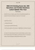 NSG 210 Clotting Exam ALL 500 Questions and Verified Solutions Latest Update This Year