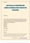 NSG 210 Exam 1 QUESTIONS AND CORRECT ANSWERS LATEST UPDATE THIS YEAR NEW&excl;&excl;