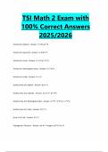TSI Math 2 Exam with 100&percnt; Correct Answers 2025&sol;2026