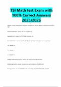 TSI Math test Exam with 100&percnt; Correct Answers 2025&sol;2026