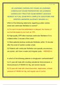 JB LEARNING CARDIOLOGY EXAM&sol; JB LEARNING CARDIOLOGY EXAM PREPARATION &sol;JB LEARNING CARDIOLOGY PRACTICE EXAM NEWEST 2025&sol;2026 NEWEST ACTUAL EXAM WITH COMPLETE QUESTIONS AND  VERIFIED ANSWERS &vert;ALREADY GRADED A&plus;&vert; 
