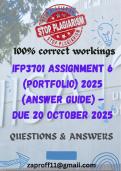 IFP3701 Assignment 6 &lpar;Portfolio&rpar; 2025 &lpar;Answer Guide&rpar; - Due 20 October 2025