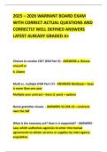 2025 &ndash; 2026 WARRANT BOARD EXAM WITH CORRECT ACTUAL QUESTIONS AND CORRECTLY WELL DEFINED ANSWERS LATEST ALREADY GRADED A&plus;