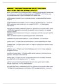 AIRPORT FIREFIGHTER EXAMS SCRIPT 2025&sol;2026 QUESTIONS AND SOLUTION RATED A&plus;