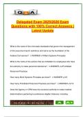 Delegated Exam &ndash; 2025&sol;2026 &vert; 100&plus; Verified Q&A &vert; Merit Principles&comma; Veterans Preference&comma; Federal Hiring Rules
