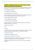 AIRPORT FIREFIGHTER PRACTICE TEST EXAM 2025&sol;2026 QUESTIONS AND SOLUTION RATED A&plus;