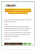 DELEGATED EXAMINING  EXAM COMPLETE PACKAGE DEAL