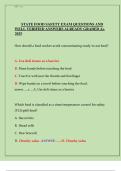 State Food Safety Exam 2025 &ndash; Complete Questions and Well-Verified Answers &lbrack;Already Graded A&plus; Latest Version&rsqb;
