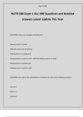 NUTR 280 Exam 1 ALL 300 Questions and detailed answers Latest Update This Year