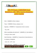 KIN 375 Exam 2 &ndash; 2025&sol;2026 &vert; 100&plus; Verified Q&A &vert; Exercise Physiology&comma; Cardiovascular Adaptations&comma; Immune Function&comma; Muscle Contraction