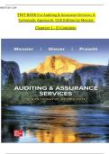 Test Bank for Auditing & Assurance Services&colon; A Systematic Approach 11th Edition by Jr&period; Messier&comma; William F&period; &vert;&vert;ISBN&colon;9781260687637