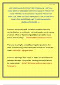 VATI GREEN LIGHT PREDICTOR VERSION 1& 2 ACTUAL EXAM NEWEST 2025&sol;2026 &sol; VATI GREEN LIGHT PREDICTOR EXAM PREPARATION&sol; VATI GREEN LIGHT PREDICTOR PRACTICE EXAM 2025&sol;2026 NEWEST ACTUAL EXAM WITH COMPLETE QUESTIONS AND VERIFIED ANSWERS  &vert;ALREADY GRADED A&plus;&vert; 