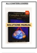 Solutions Manual &ndash; Fundamentals of Complex Analysis &lpar;3rd Edition&comma; 2003&rpar;