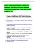 Future Soldier Training Exam Practice Test  Questions And Correct Answers &lpar;Verified  Answers&rpar; Plus Rationales 2026 Q&A &vert; Instant  download Pdf