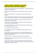 CLINICAL ANNUAL COMPETENCY 2025&sol;2026 QUESTIONS WITH SOLUTIONS MARKED A&plus;