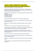 CLINICAL ANNUAL COMPETENCY EXAM SCRIPT 2025&sol;2026 QUESTIONS WITH SOLUTIONS MARKED A&plus;