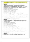 NIHSS-English Group E-V3 - 5th Certification Questions and Answers