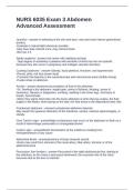 NURS 6035 Exam 3 Abdomen Advanced Assessment Questions and Answers Graded  A