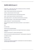 NURS 6035 Exam 3 Questions with Correct Answers