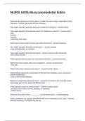 NURS 6035 Musculoskeletal Edits Questions and Answers Fully Solved