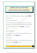 Gojet Final Exam 2025 Questions and Answers