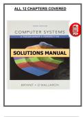 Solutions Manual &ndash; Computer Systems&colon; A Programmer&rsquo;s Perspective &lpar;3rd Edition&rpar;