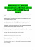 Mckissock Basic Appraisal Principles Exam With 100&percnt; Correct Answers &vert;2025&sol;2026 &vert;Latest Updates