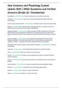 Hesi Anatomy and Physiology &lpar;Latest Update 2025 2026&rpar; Questions and Verified Answers -Grade A